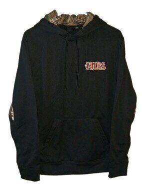 Dunbrooke Black Camouflage Hoodie Mens Medium Long Sleeve Pullover 49ers